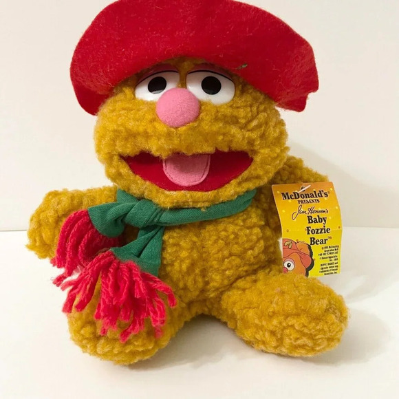 Vtg 1988 Christmas Muppet Baby Fozzie Bear Plush Xmas Holiday 7 Inch  Tall Toy - Picture 15 of 16